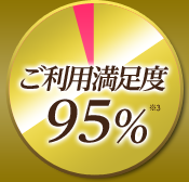 ご利用満足度95%※3